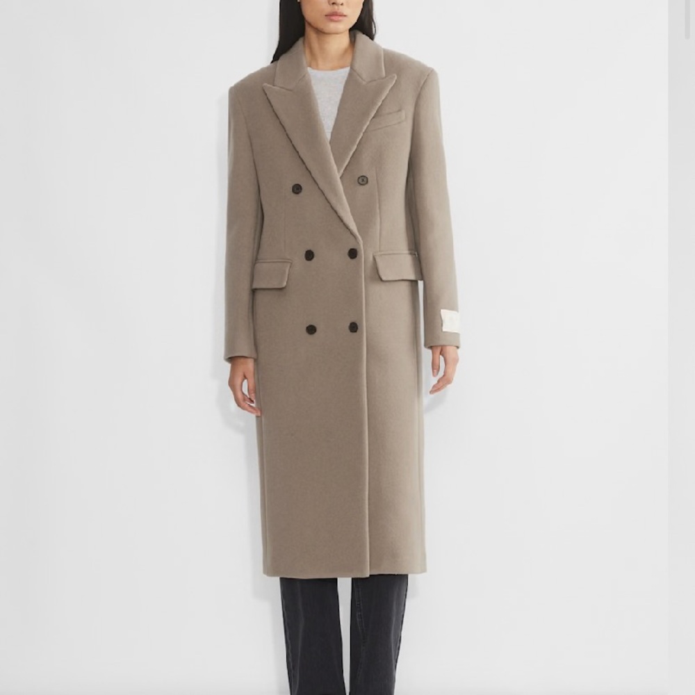 Aritzia Babaton Publication Will Cashmere Tan Double-Breasted Coat